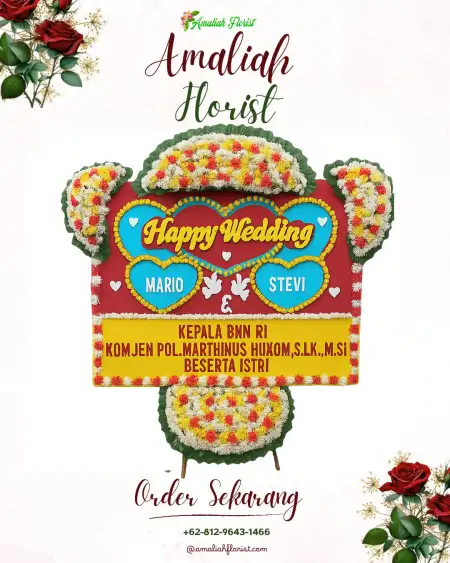 Papan Bunga Pernikahan Carikan